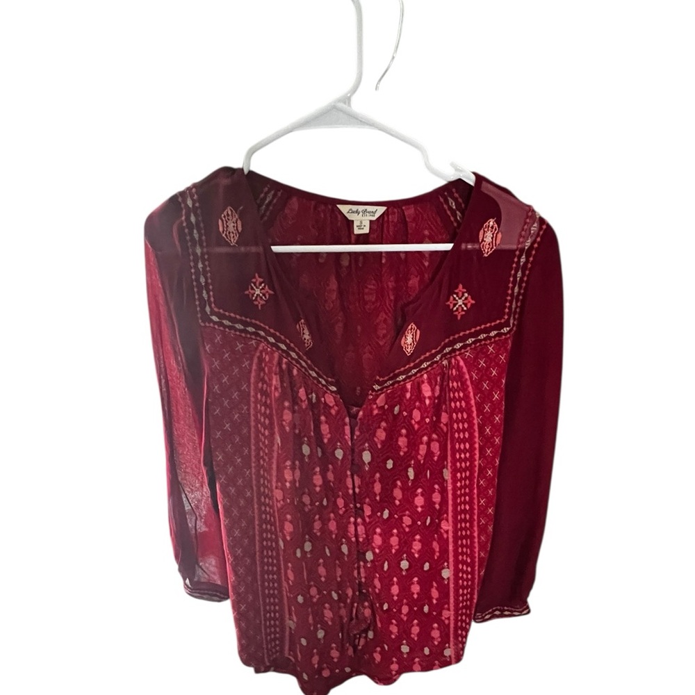 Lucky Brand Red Blouse
